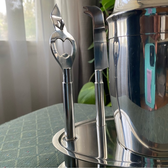 Pier 1 Imports Stainless Steel Cocktail Mixer Bar 6 piece Tool Set - Picture 4 of 11